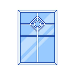 Simple and modern decorative windows icon vector illustration in lineal color style perfect for buliding theme and the like
