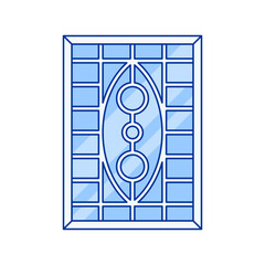 Simple and modern decorative windows icon vector illustration in lineal color style perfect for buliding theme and the like