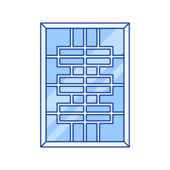 Simple and modern decorative windows icon vector illustration in lineal color style perfect for buliding theme and the like