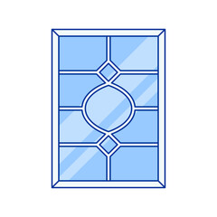 Simple and modern decorative windows icon vector illustration in lineal color style perfect for buliding theme and the like