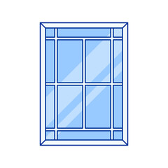 Simple and modern decorative windows icon vector illustration in lineal color style perfect for buliding theme and the like