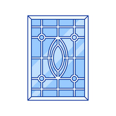 Simple and modern decorative windows icon vector illustration in lineal color style perfect for buliding theme and the like