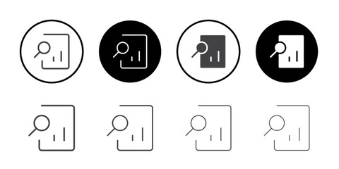 Research icon Symbol line set