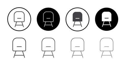 Subway icon Symbol line set