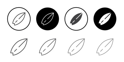 Surfboard icon Symbol line set