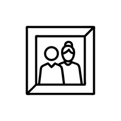 Fototapeta premium Icon of a Couple in a Photo Frame 