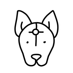 Set of vector line icon illustrations for Halloween