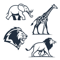 set of cartoon animals