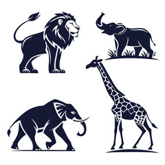 set of cartoon animals