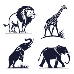 set of cartoon animals