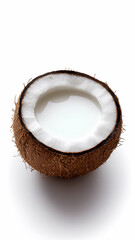 coconut on white background