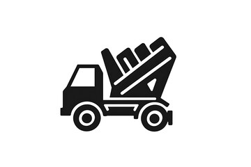 Dump Truck Icon, Simple Vector