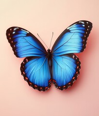 Fototapeta premium World Thyroid Day: Celebrating with a lively blue butterfly theme to raise awareness