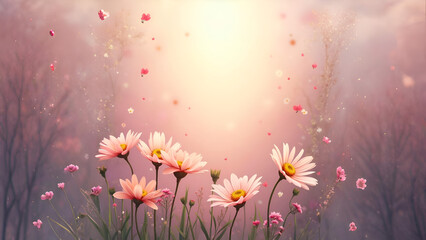 Floral background with beautiful colors.