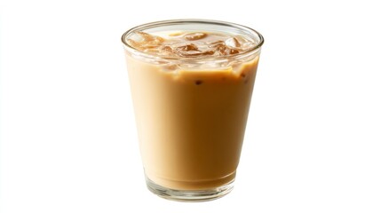 Refreshing Iced Latte: A Simple, Clean Visual