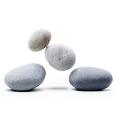 loating Smooth Gray Pebbles &ndash; Repeating Zen Stones on Transparent
