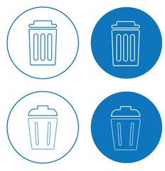 Bin icon. Trash bin vector icons collection. Waste, rubbish, garbage set icons symbols. 