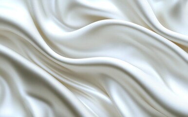 Obraz premium Smooth, organic white waves in a gentle pattern, perfect for contemporary, minimalist, and elegant design aesthetics