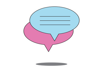 Chat icons. Speech bubble symbol set . 