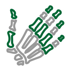 Xray Vector Line Dark Green Grey Icon Design