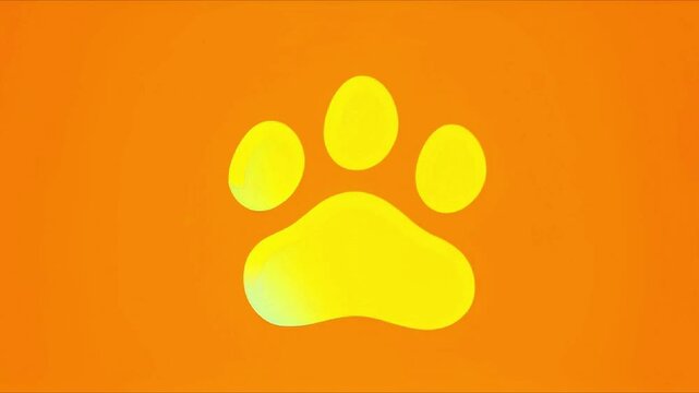 Colorful gradient animal claw print icon