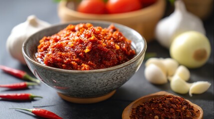 Spicy Chili Paste: A Vibrant Culinary Still Life