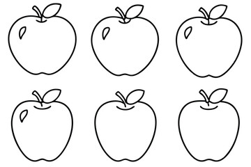 Adobe Illustrator Artworkapples line art illustrations made for art prints