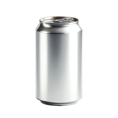 Aluminum can mockup for soda or energy drink on product photography clean environment close-up view