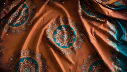 "Detailed View of Embroidered Textile Design"

