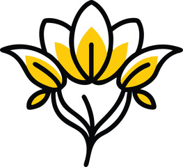 Wallflower, Waxflower, Windflower, Wisteria, Yellow Bell, Zephyranthes (Rain Lily), Snowdrop, Oxeye Daisy, Star Jasmine, Everlasting Daisy, flower logo icon