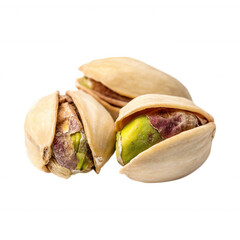 Pistachios Nuts Healthy Snack Close up on isolated background