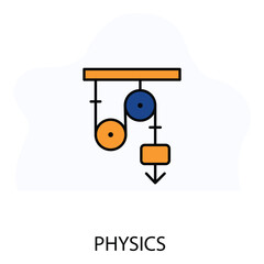 Physics Science Atom Symbol Vector Icon design