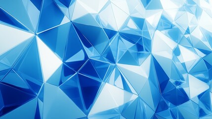 Obraz premium The front of a modern structure features a rhythmic sequence of blue and white geometric patterns, creating an eye-catching visual effect