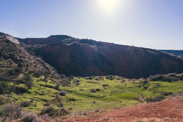 Obraz premium Chimgan mountains, Uzbekistan mountains chimgan, beautiful mountain view, Uzbekistan mountains. Nature