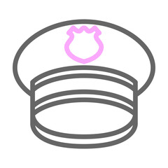 Postman Cap Vector Line Lt Pink Grey Icon Design