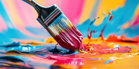 Painting with vibrant colors to boost mood