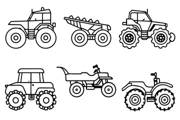 Adobe Illustrator Artworkatv on farm grounds line art adventure ride