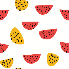 Vector of Watermelon Seamless Pattern with abstract styles