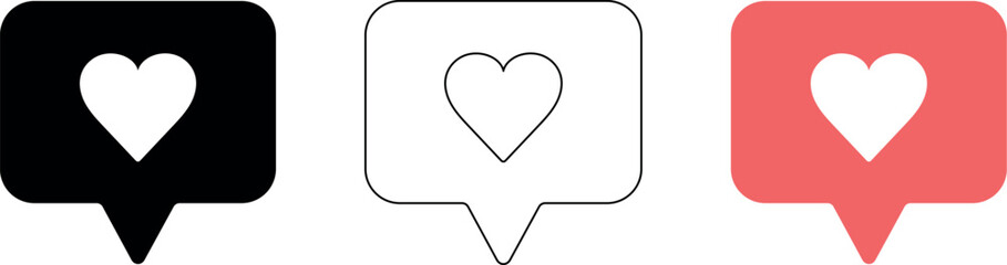 Like icon. Heart isolated on white background