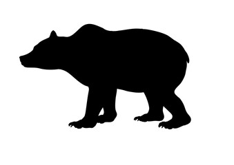 クマ 熊 ツキノワグマ ヒグマ シルエット