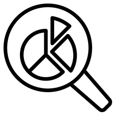 Market research icon in vector illustration