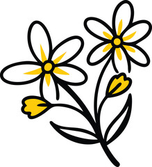 Wallflower, Waxflower, Windflower, Wisteria, Yellow Bell, Zephyranthes (Rain Lily), Snowdrop, Oxeye Daisy, Star Jasmine, Everlasting Daisy, flower, logo, icon, Milkweed, Narcissus, Oleander, Passionfl