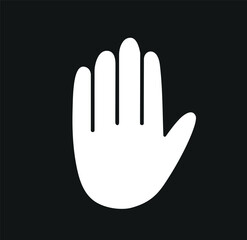 Hand line icon, stop sign, vector EPS10