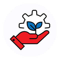 Flat Icon for Environmental Awareness Concept or vector icon design