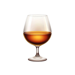 Glass of Brandy or Cognac, Amber Liquid in a Crystal Snifter