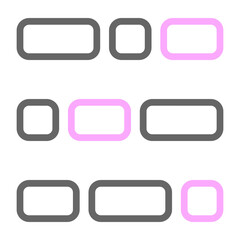 Menu Vector Line Lt Pink Grey Icon Design
