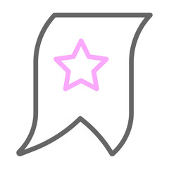 Bookmark Vector Line Lt Pink Grey Icon Design