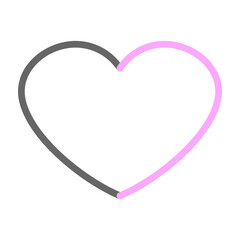 Favorite Vector Line Lt Pink Grey Icon Design