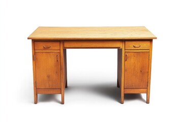 Classic Oak Writing Desk: Simple Design, Warm Wood Tones