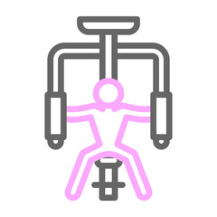 Gymnasium Vector Line Lt Pink Grey Icon Design